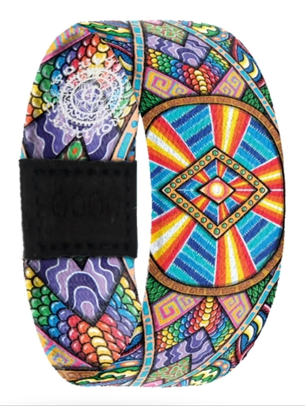 Zox Joy Bracelet #1575 Medium Colorful Mandala Rainbow Wrap Band